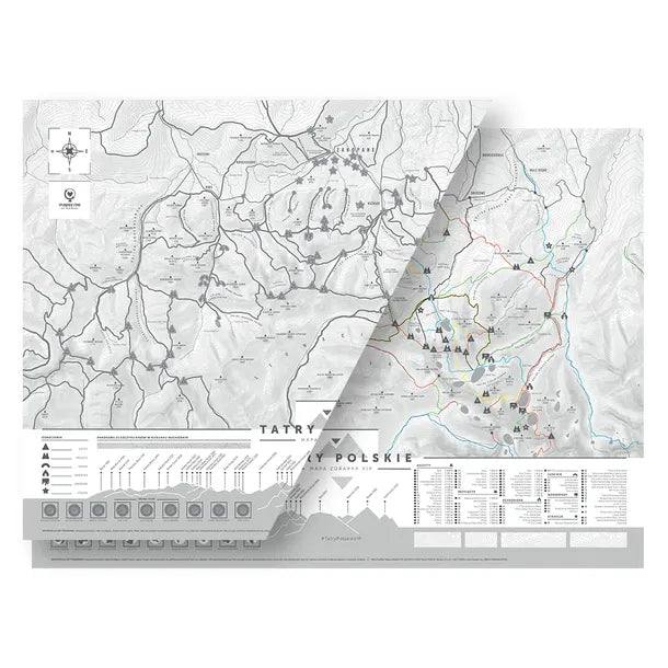Tatry Polskie. Mapa zdrapka VIP