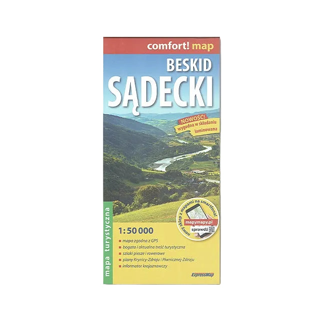 Beskid Sądecki. Laminowana mapa turystyczna