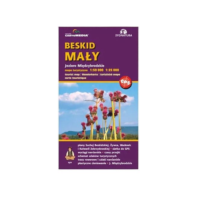 Beskid Mały. Jezioro Międzybrodzkie. Mapa turystyczna 1:50 000 1:25 000