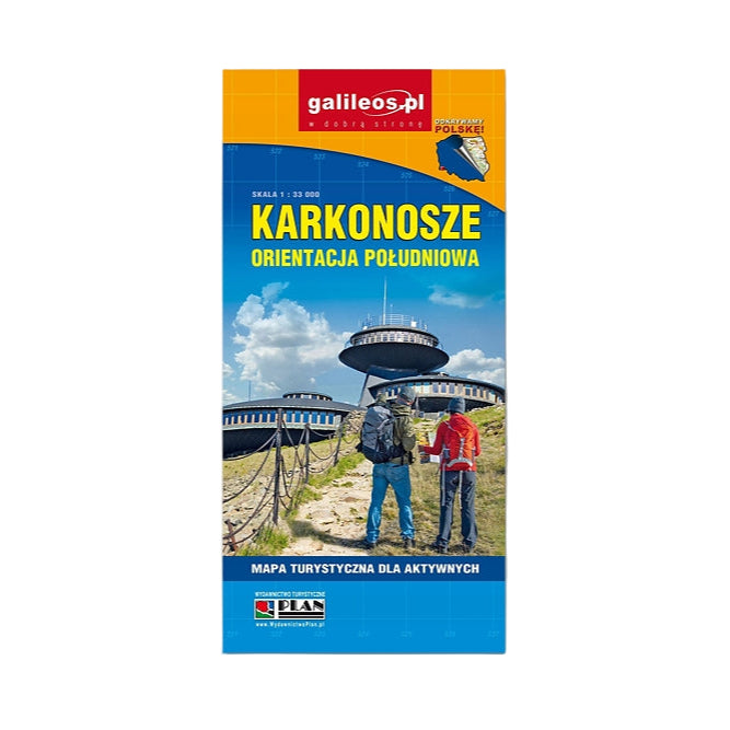 Karkonosze. Orientacja południowa 1:33 000. Mapa turystyczna dla aktywnych laminowana