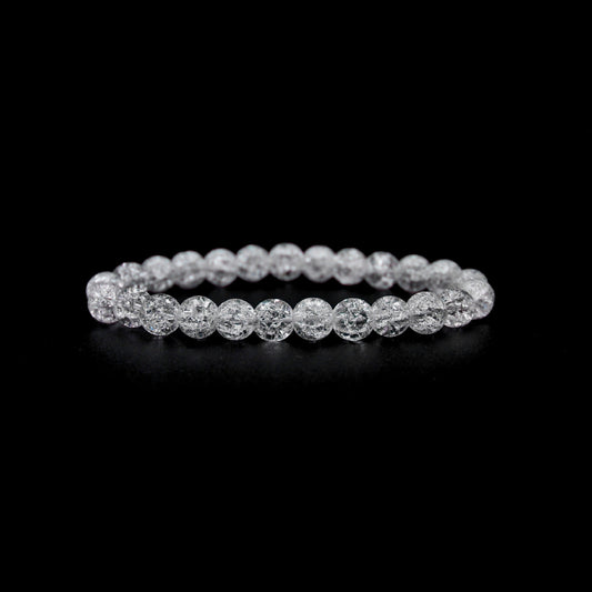 Bransoletka kryształ górski lodowy