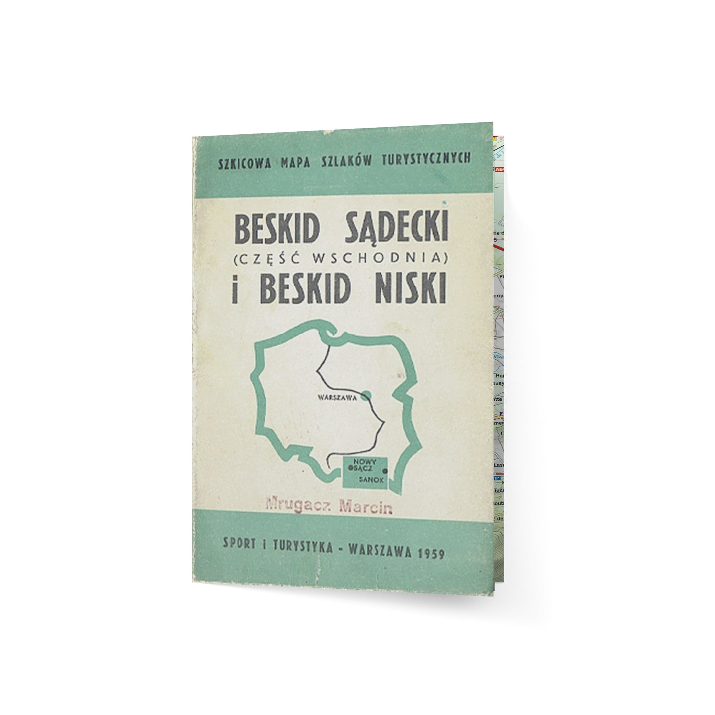 Beskid Sądecki (część wschodnia) i Beskid Niski. Szkicowa mapa szlaków turystycznych