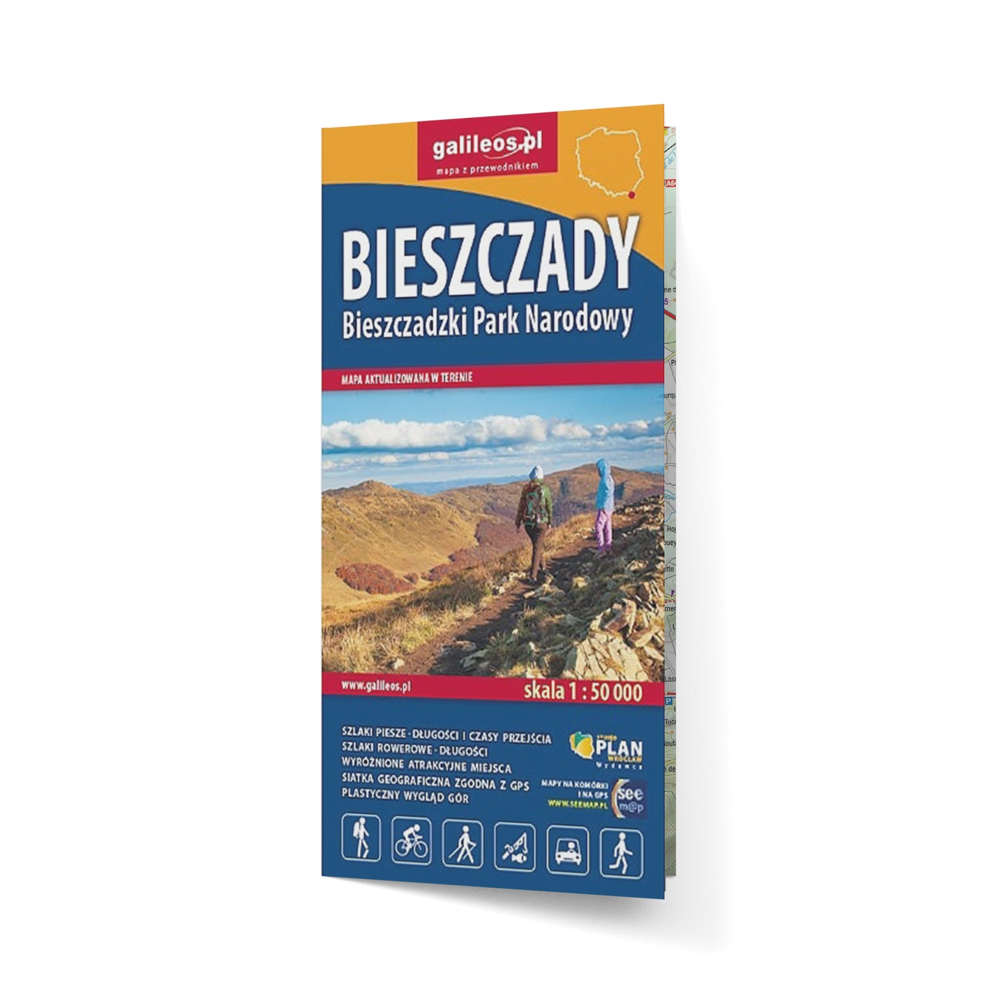 Bieszczady. Bieszczadzki Park Narodowy mapa 1:50 000