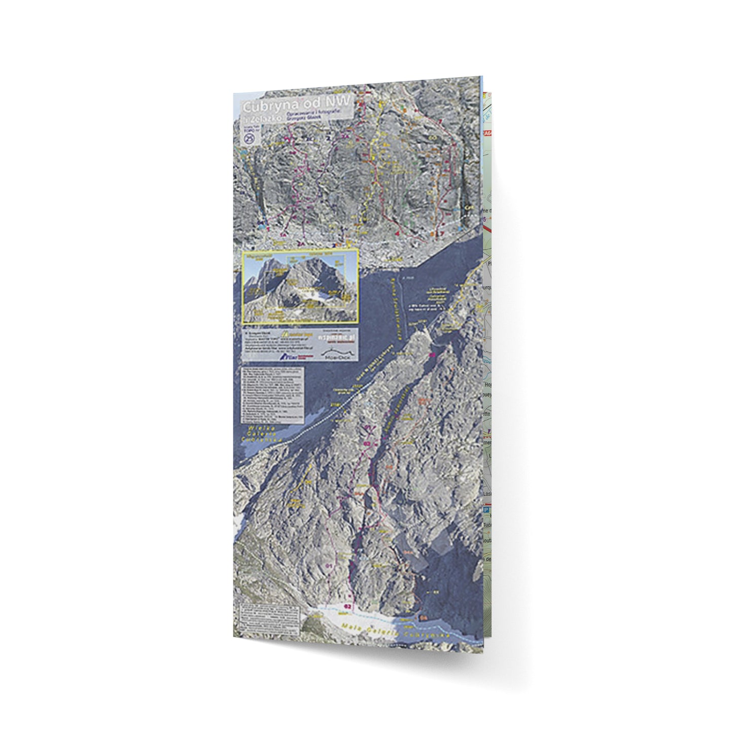 Cubryna od NW (i Żelazko). Mapa TOPO