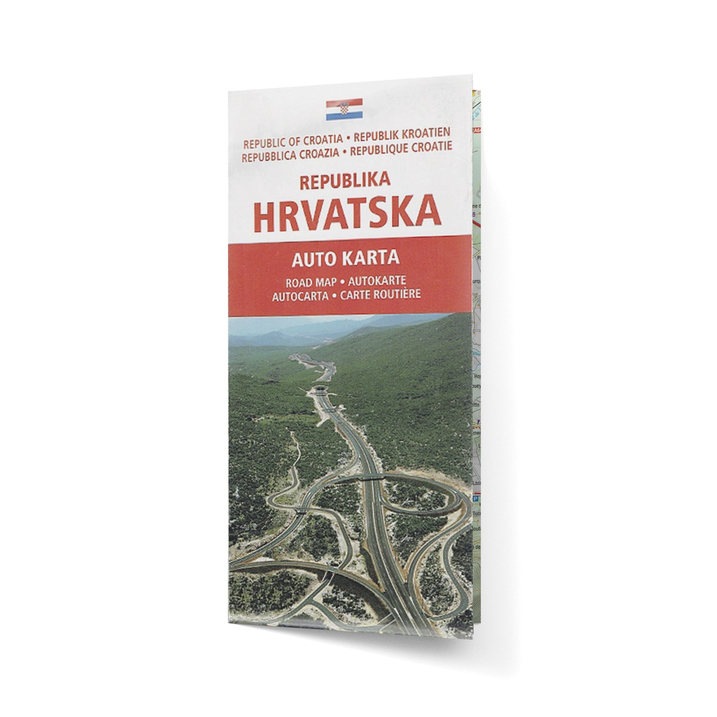 Chorwacja. Mapa samochodowa. Środkowa Dalmacja. Mapa turystyczna