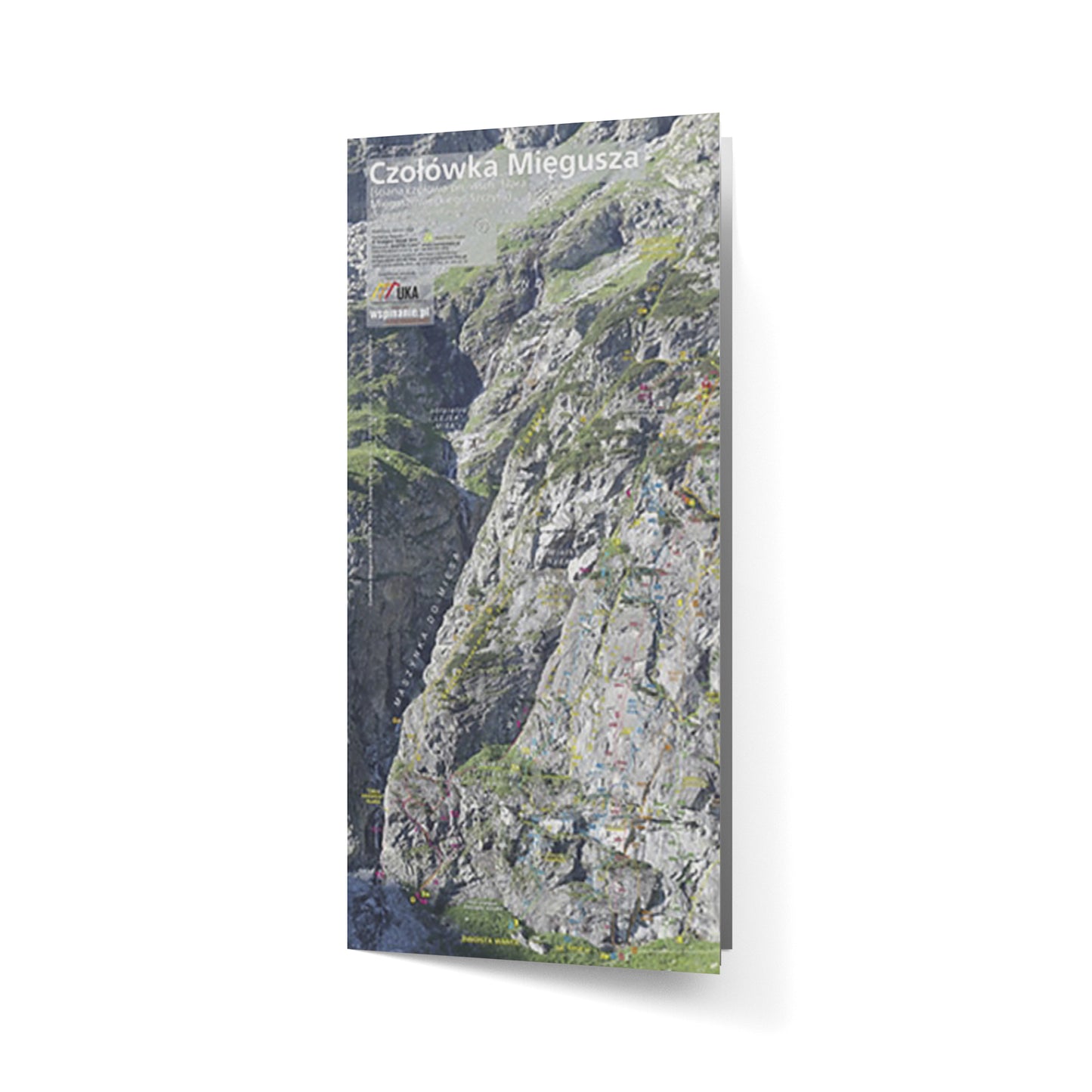 Czołówka Mięgusza (ściana czołowa pn. – wsch. filara Mięguszowieckiego Szczytu). Mapa TOPO