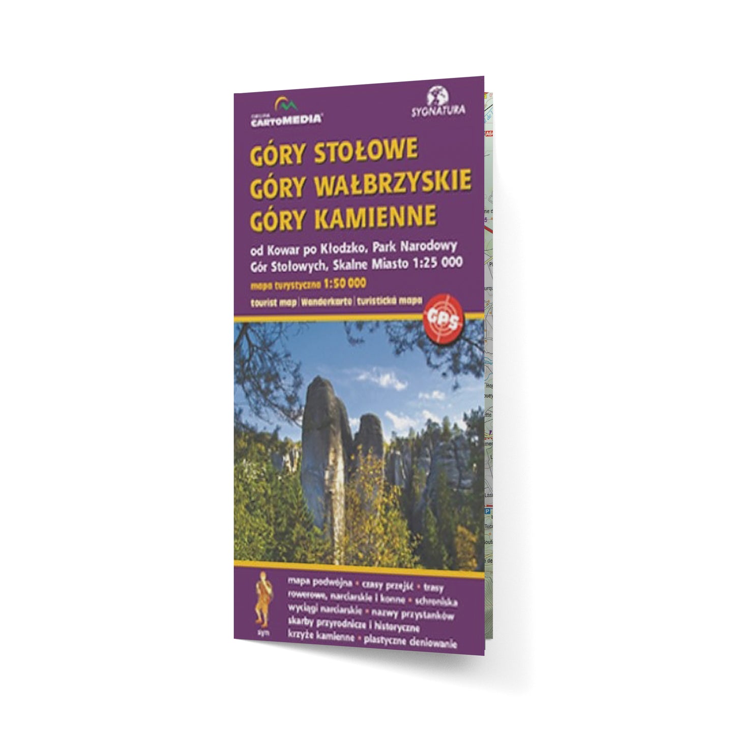 Góry Stołowe, Góry Wałbrzyskie, Góry Kamienne - mapa 1:50 000