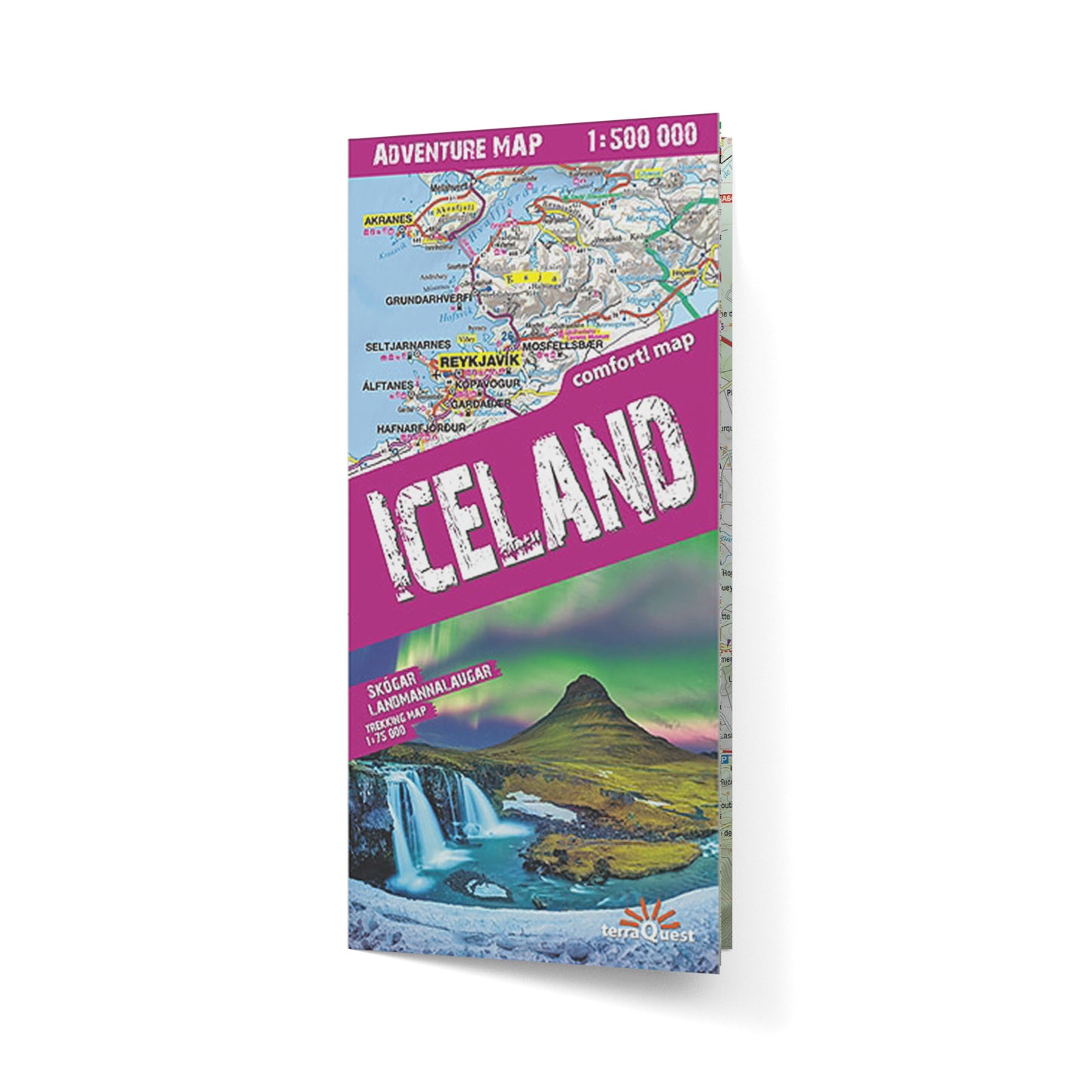 Islandia. Laminowana mapa samochodowo - turystyczna