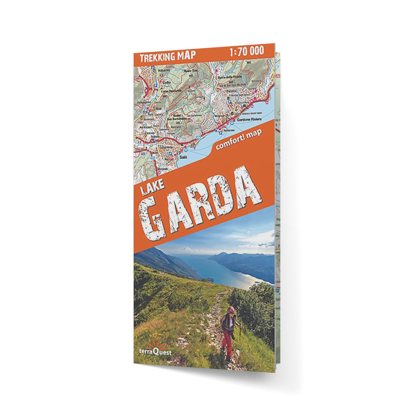 Jezioro Garda. Laminowana mapa trekkingowa