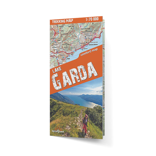 Jezioro Garda. Laminowana mapa trekkingowa