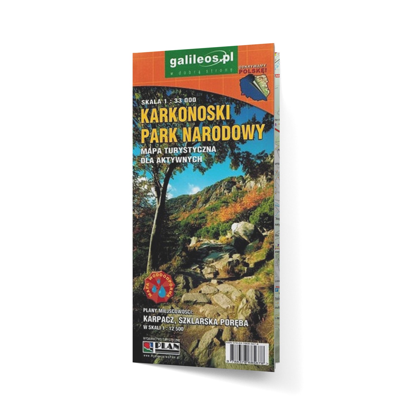 Karkonoski Park Narodowy 1:33 000. Mapa turystyczna dla aktywnych laminowana