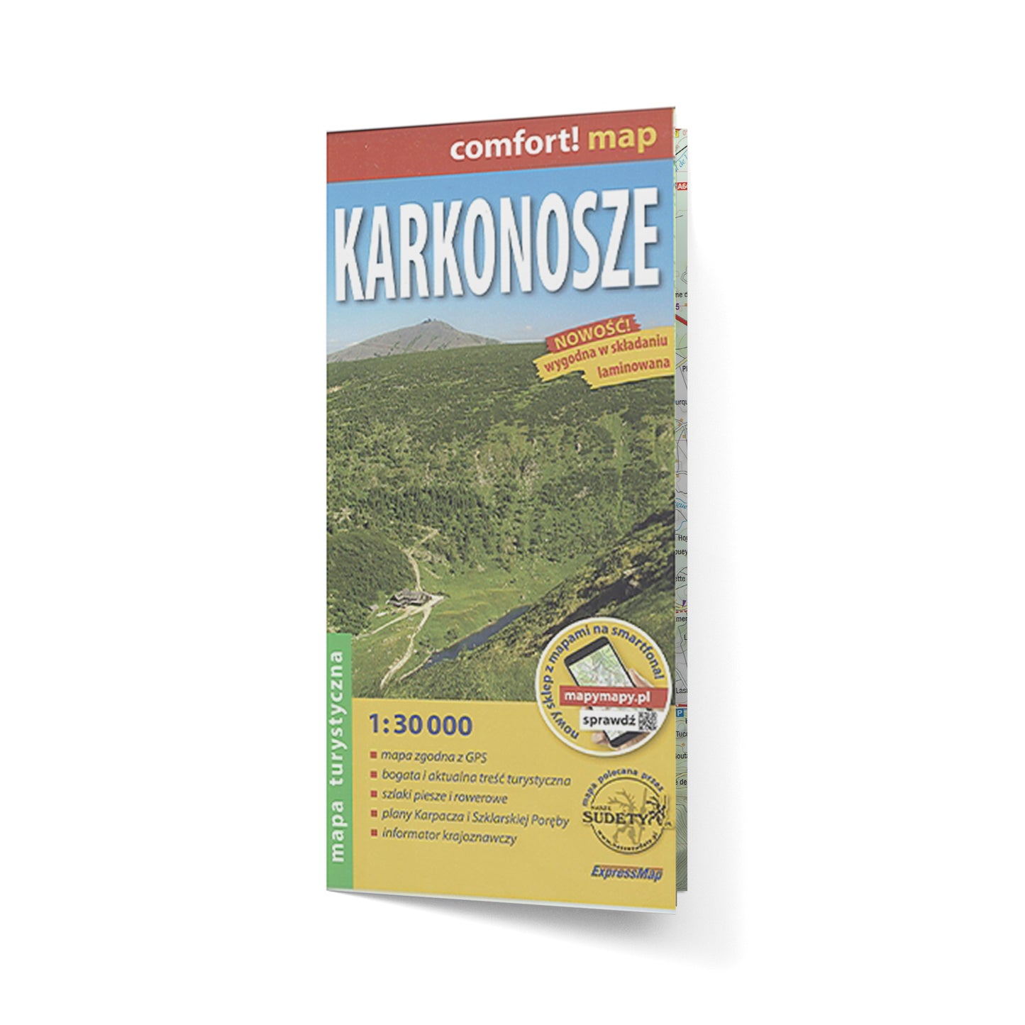 Karkonosze 1:30 000. Laminowana mapa turystyczna