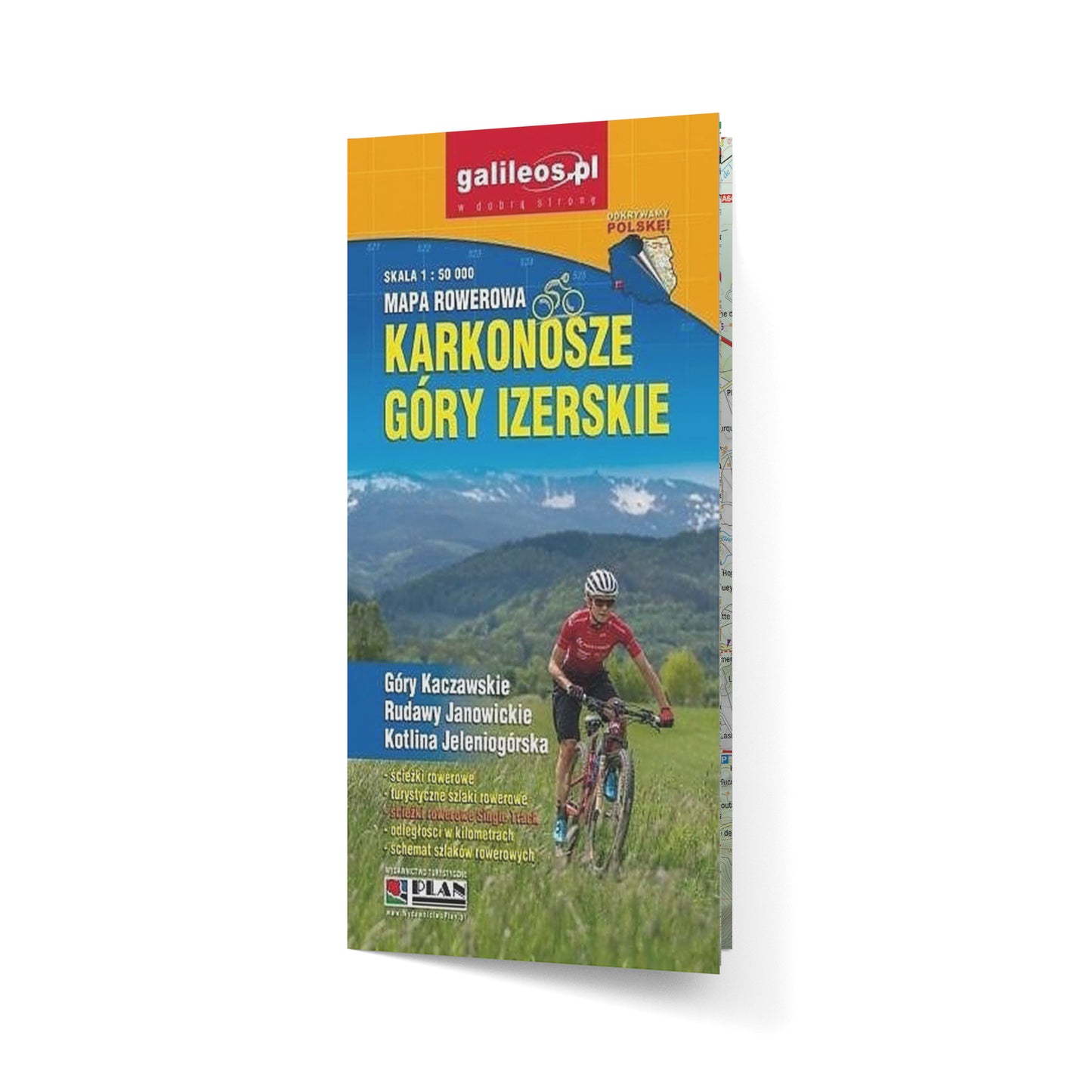 Karkonosze Góry Izerskie 1:50 000. Mapa rowerowa laminowana