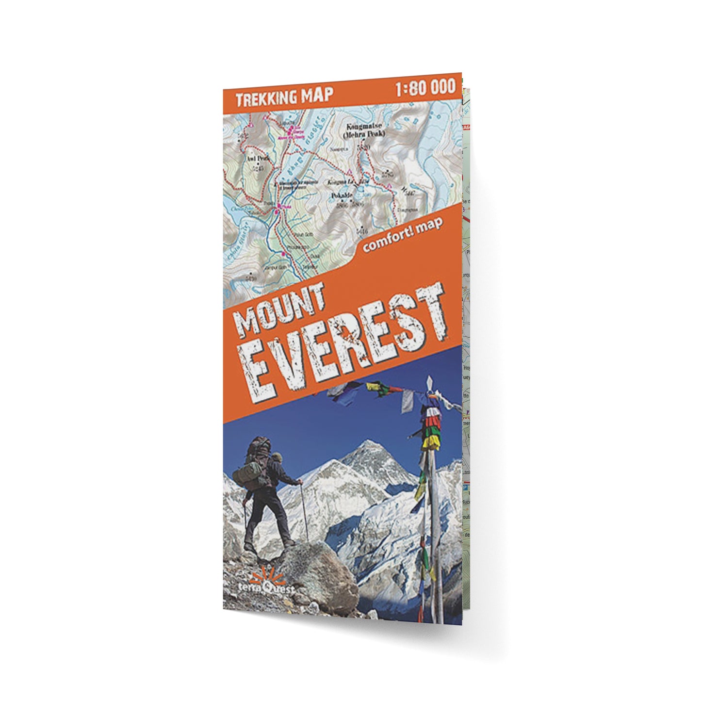 Mount Everest. Laminowana mapa turystyczna