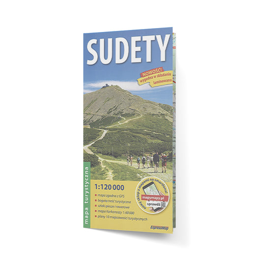 Sudety 1:120 000. Laminowana mapa turystyczna