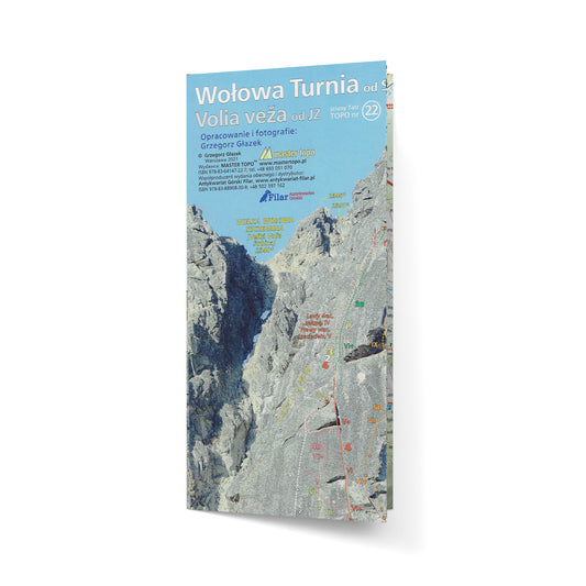 Wołowa Turnia ściana południowa Volia veža južna stena. Wołowa Turnia od SW Volia veža od JZ. Mapy TOPO