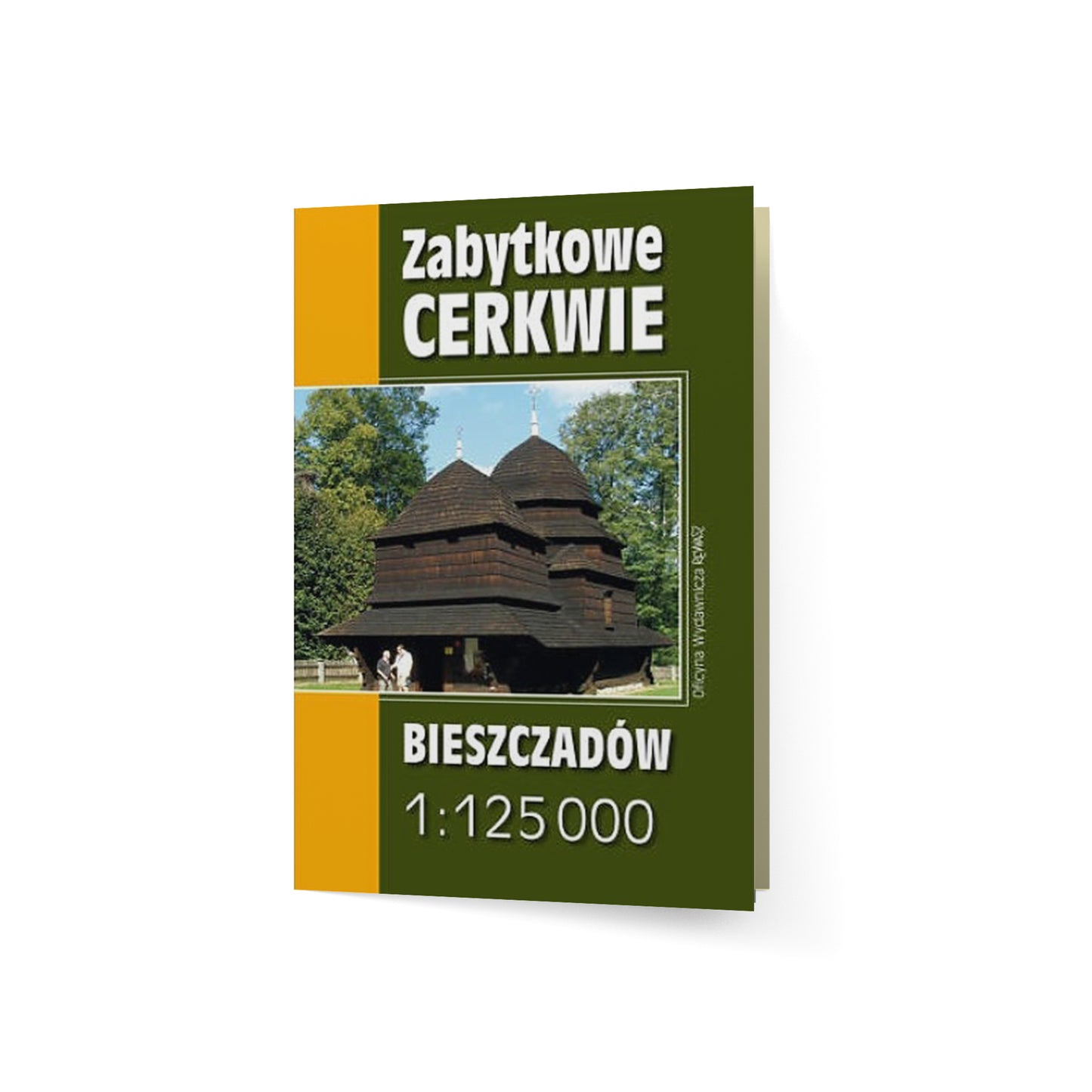 Zabytkowe cerkwie Bieszczadów. Mapa w skali 1:125 000