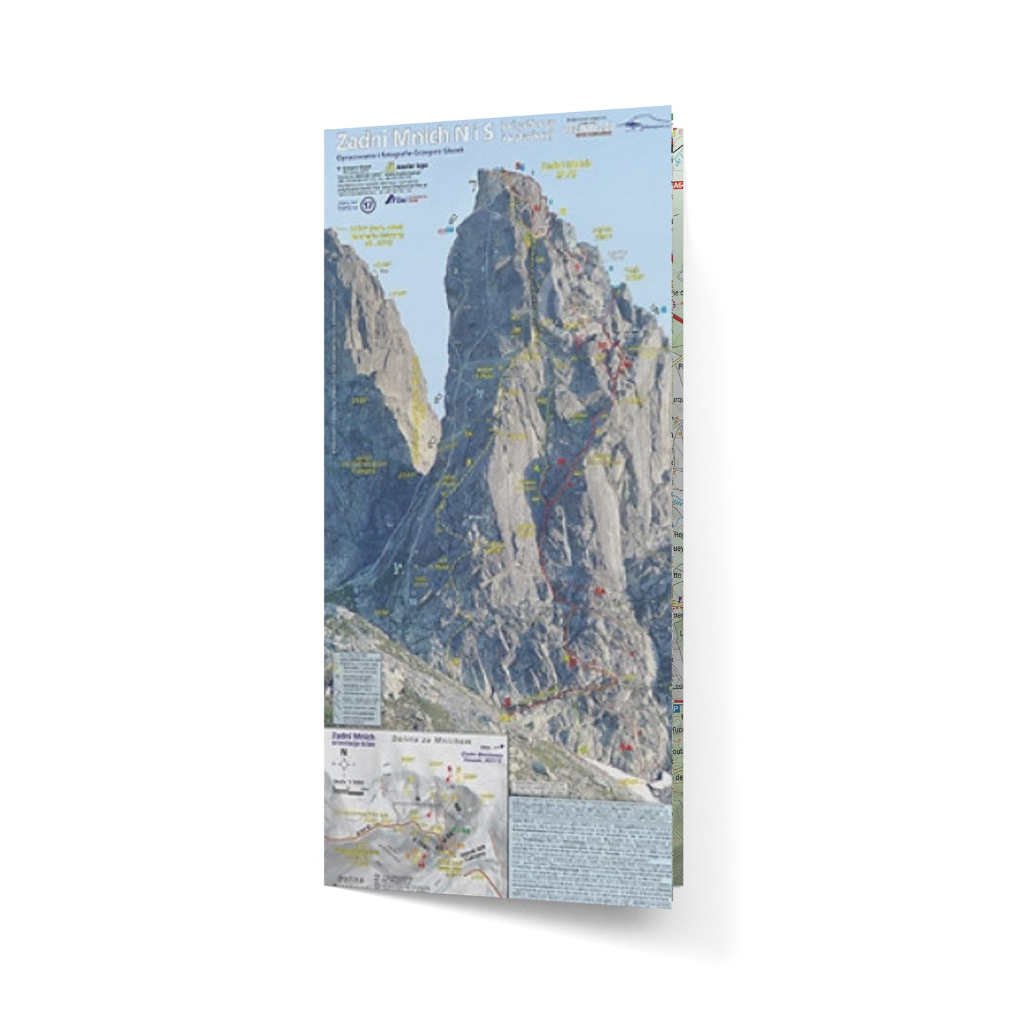 Zadni Mnich N-S oraz Zadni Mnich E. Mapa TOPO