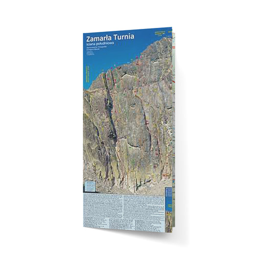 Zamarła Turnia ściana południowa. Mnich i Mniszek ściany wschodnie. Mapa TOPO