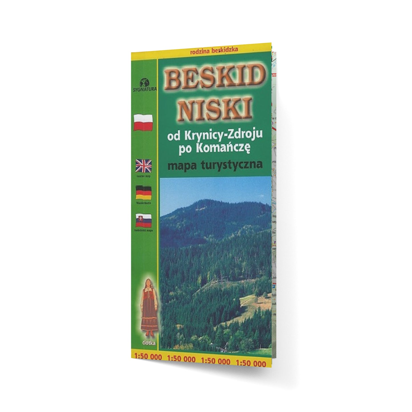 Beskid Niski. Od Krynicy-Zdroju po Komańczę. Mapa 1:50000