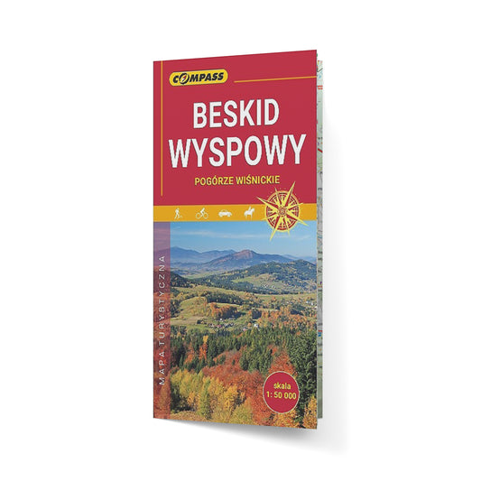 Beskid Wyspowy. Pogórze Wiśnickie. Mapa turystyczna 1:50 000