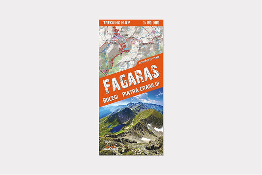 Góry Fogaraskie, Bucegi, Piatra Craiului. Laminowana mapa trekkingowa