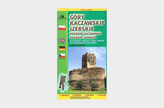 Góry Kaczawskie, Izerskie, Pogórze Kaczawskie, Pogórze Izerskie - mapa 1:50 000