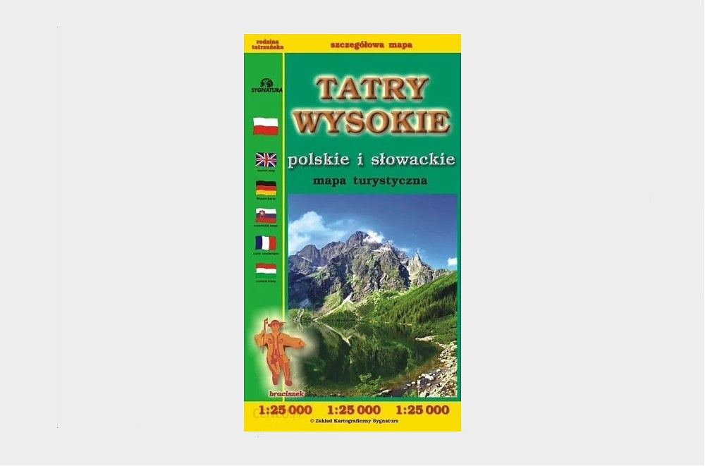 Tatry Wysokie polskie i słowackie - mapa 1:25 000