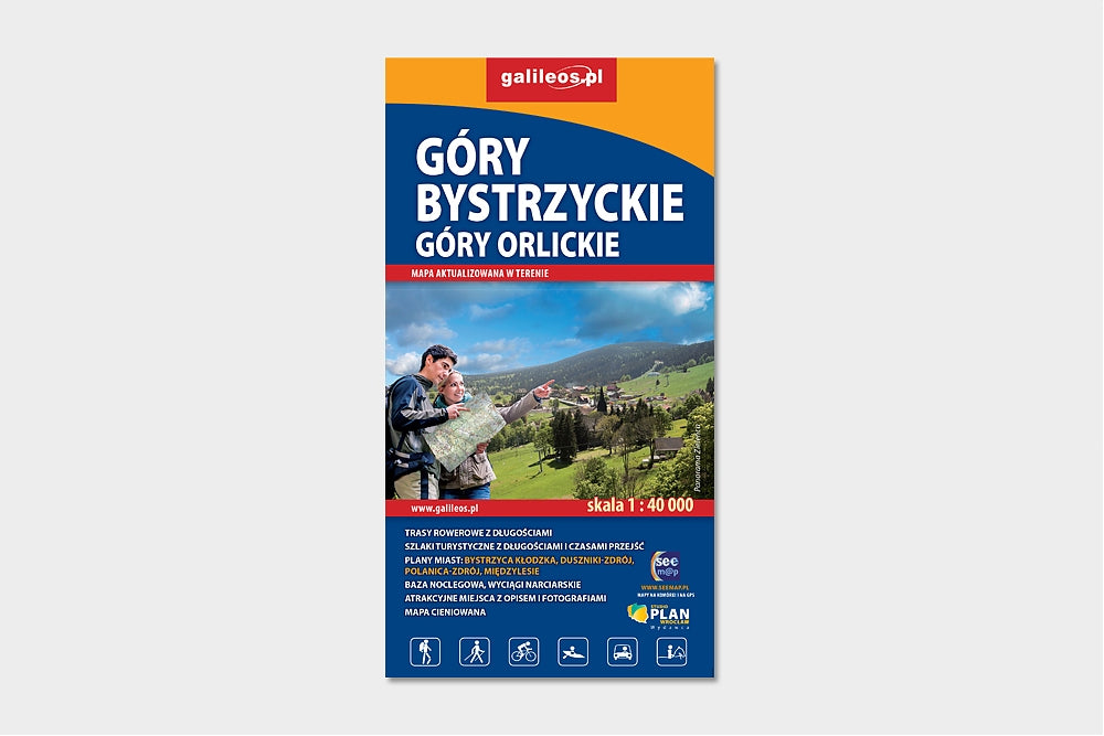 Góry Bystrzyckie. Góry Orlickie 1:40 000. Mapa aktualizowana w terenie