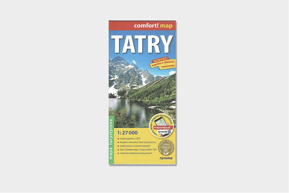 Tatry 1:27 000. Laminowana mapa turystyczna