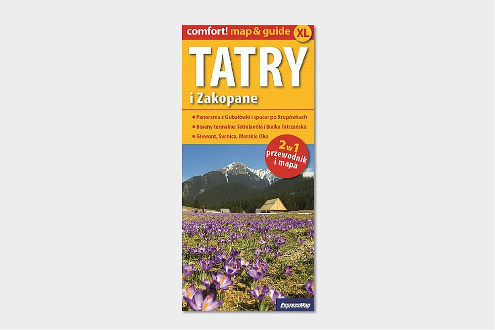 Tatry i Zakopane. 2w1 przewodnik i mapa laminowane