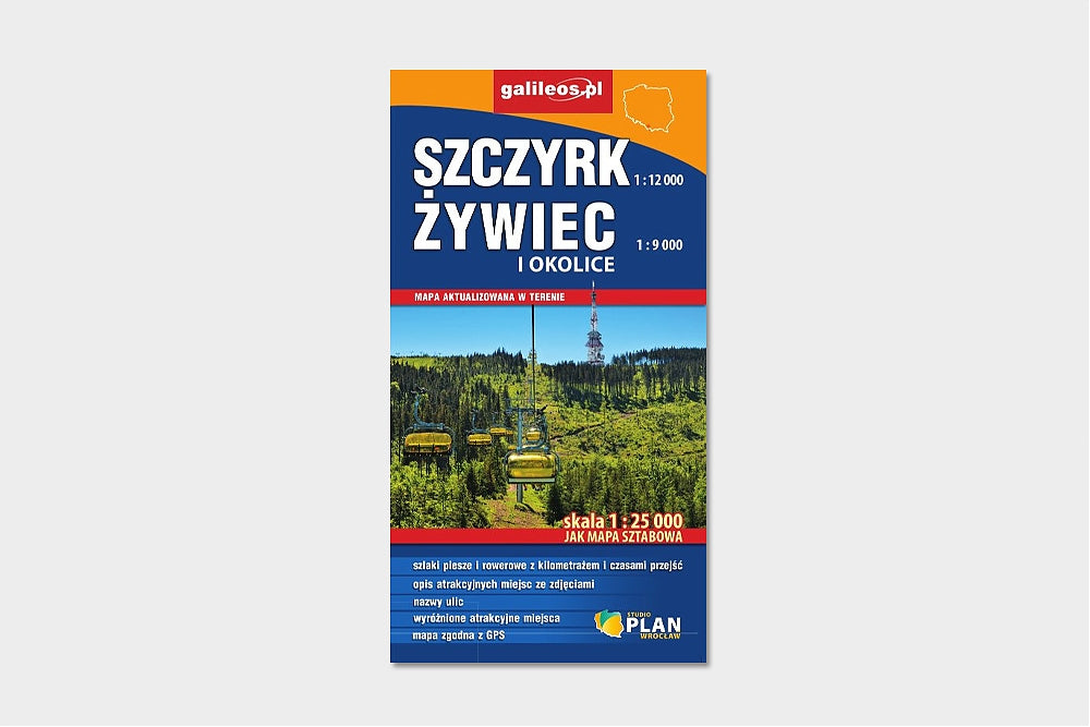 Szczyrk, Żywiec i okolice. Mapa aktualizowana w terenie