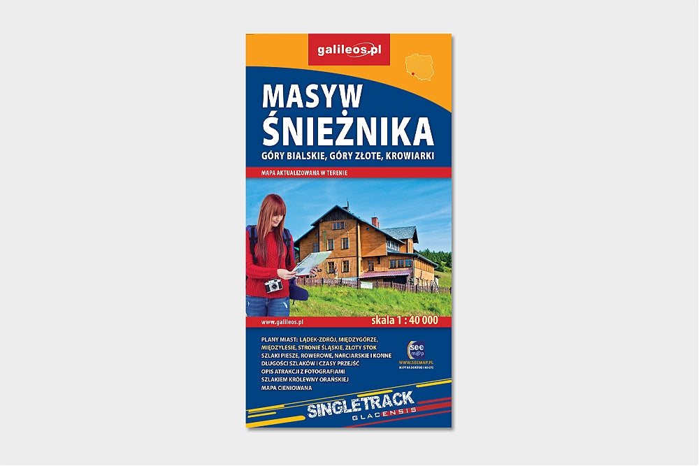 Masyw Śnieżnika, Góry Bialskie, Góry Złote, Krowiarki 1:40 000. Mapa aktualizowana w terenie