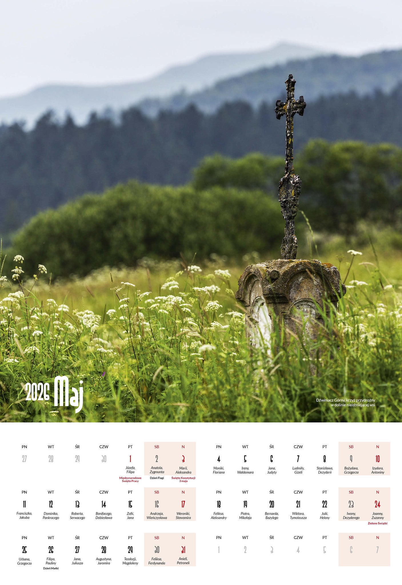 Bieszczady. Kalendarz 2026