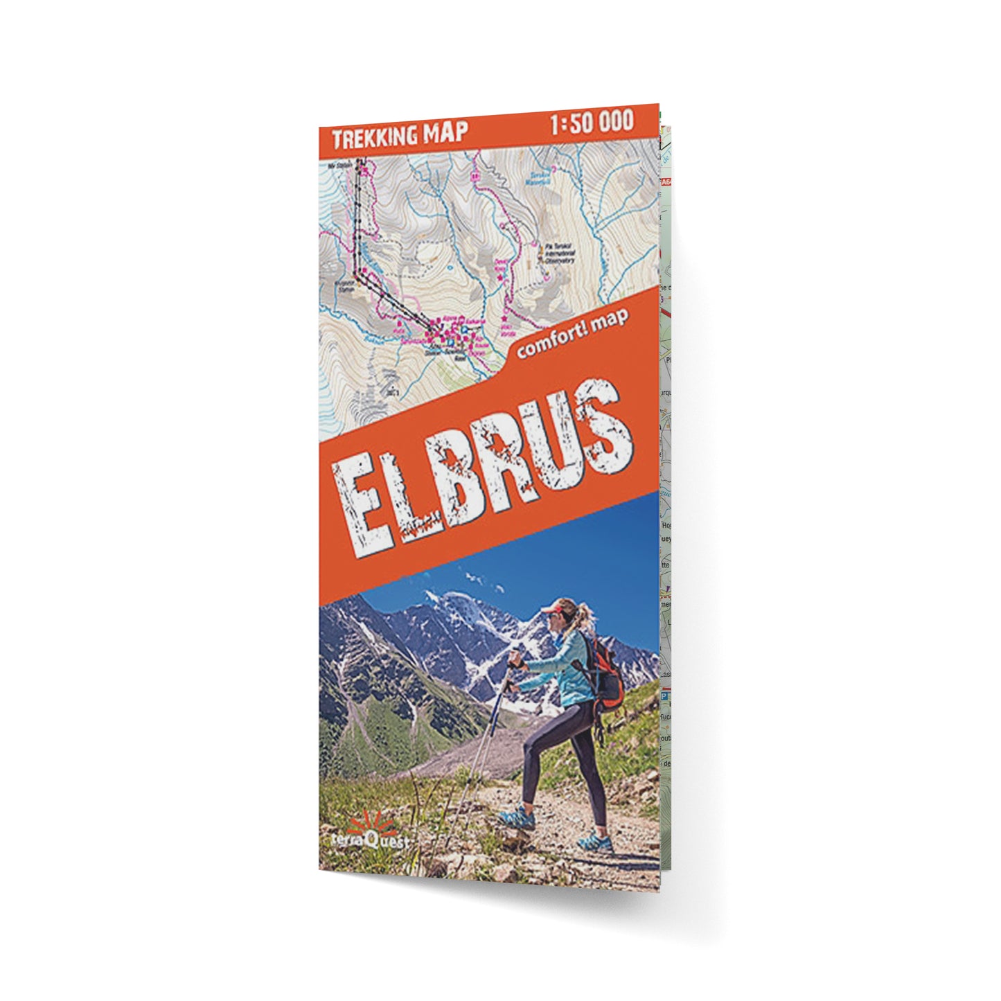 Elbrus. Laminowana mapa trekkingowa