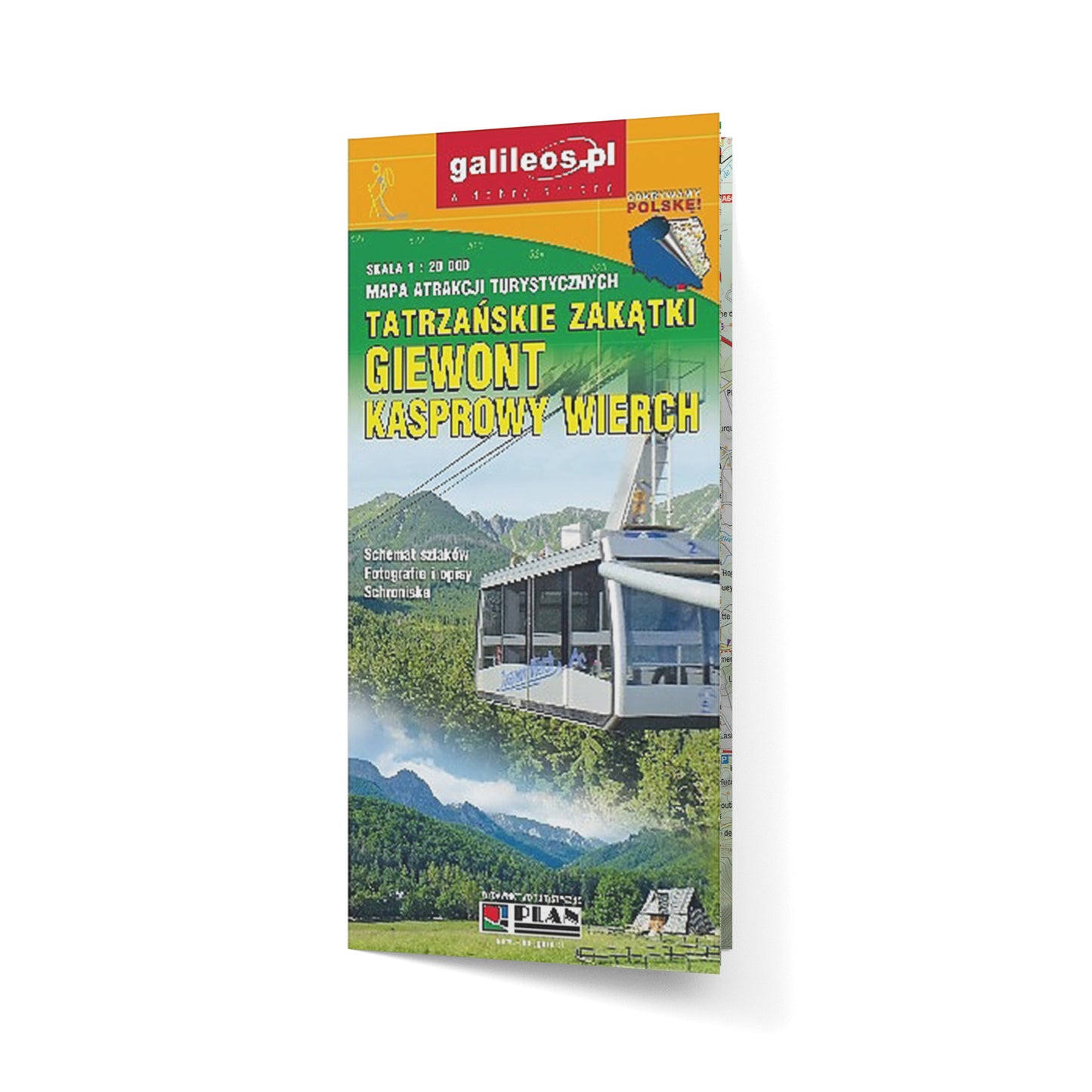 Tatrzańskie Zakątki: Giewont i Kasprowy Wierch, mapa 1:20 000