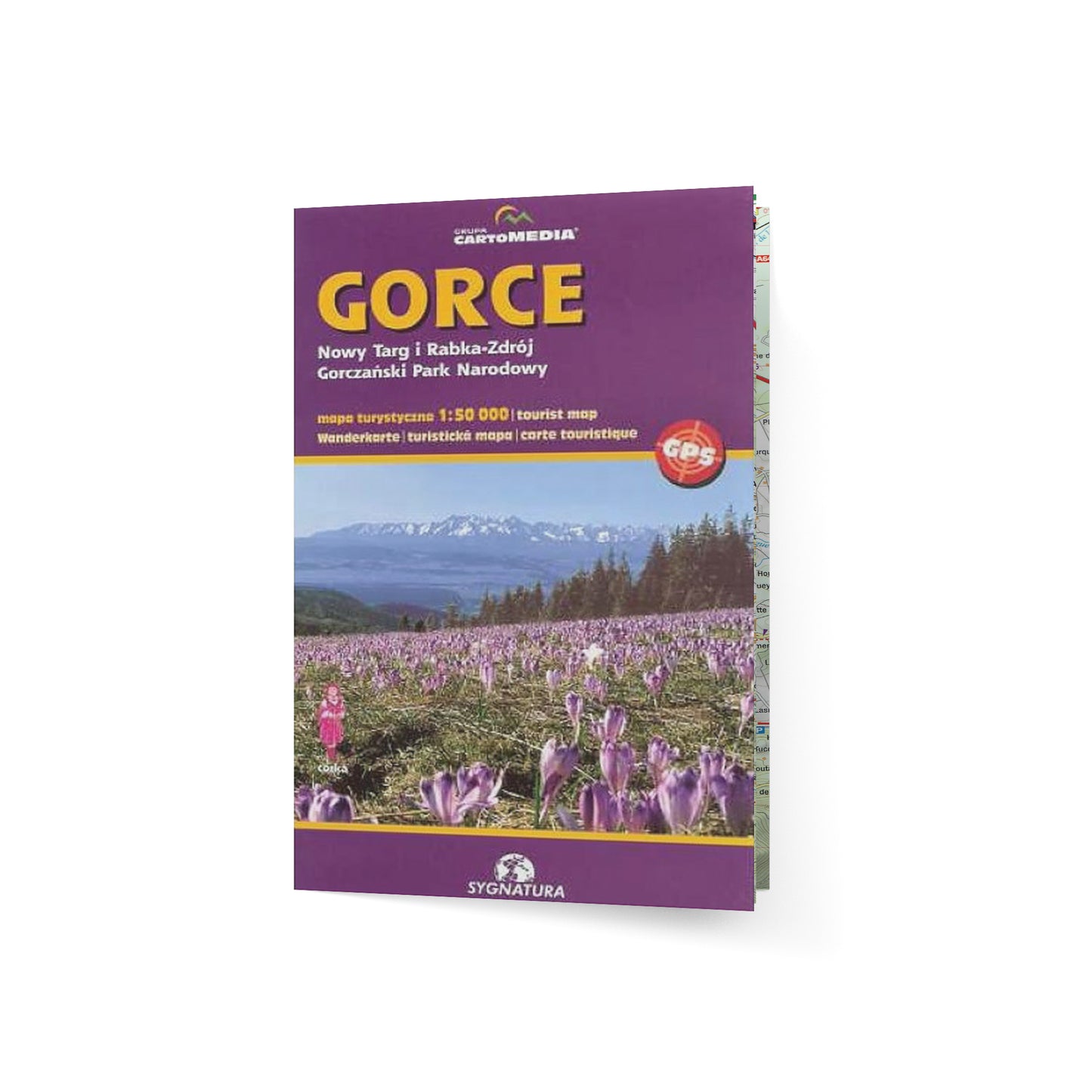 Gorce. Nowy Targ i Rabka Zdrój, Gorczański Park Narodowy. Mapa 1:50000