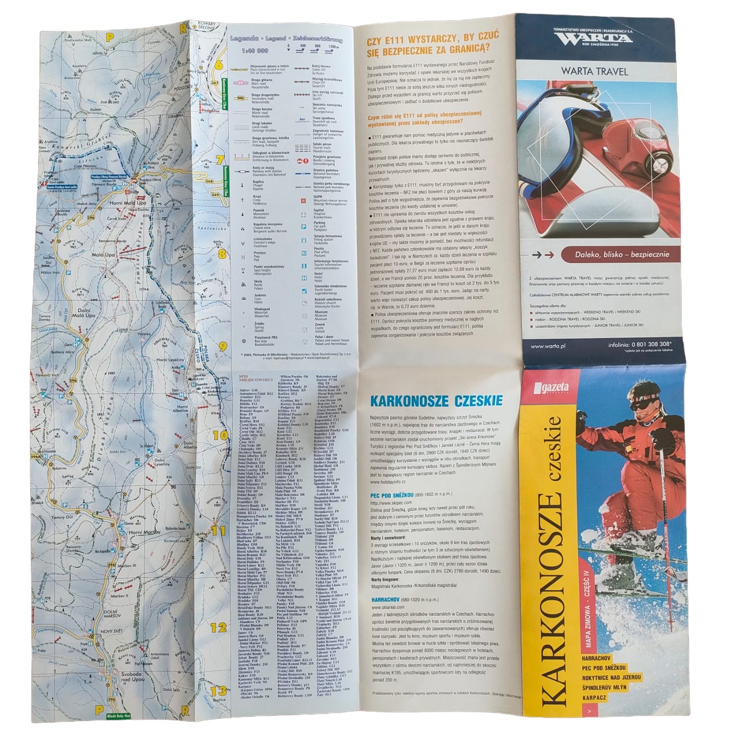 Karkonosze czeskie. Mapa zimowa - część IV