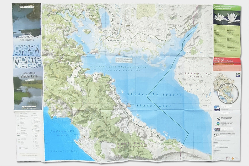 Skadar Lake National Park 1:55 000. Mapa