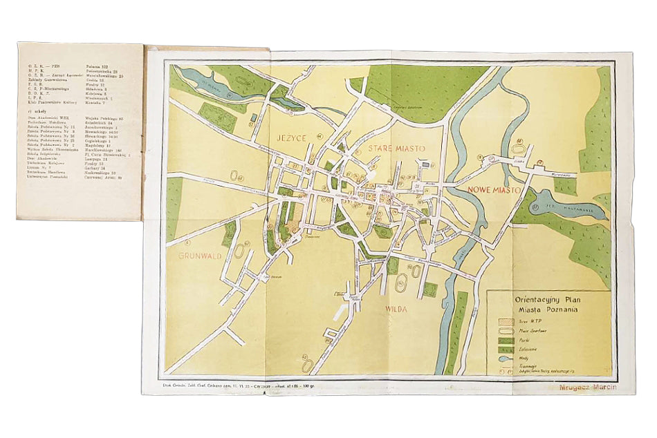 Orientacyjny plan miasta Poznania