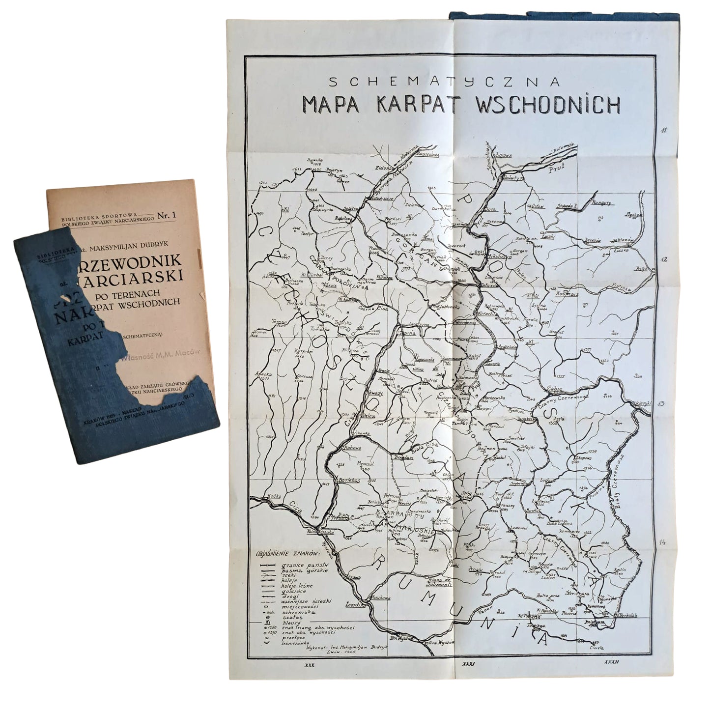 Przewodnik narciarski po terenach Karpatach Wschodnich (z mapą schematyczną)