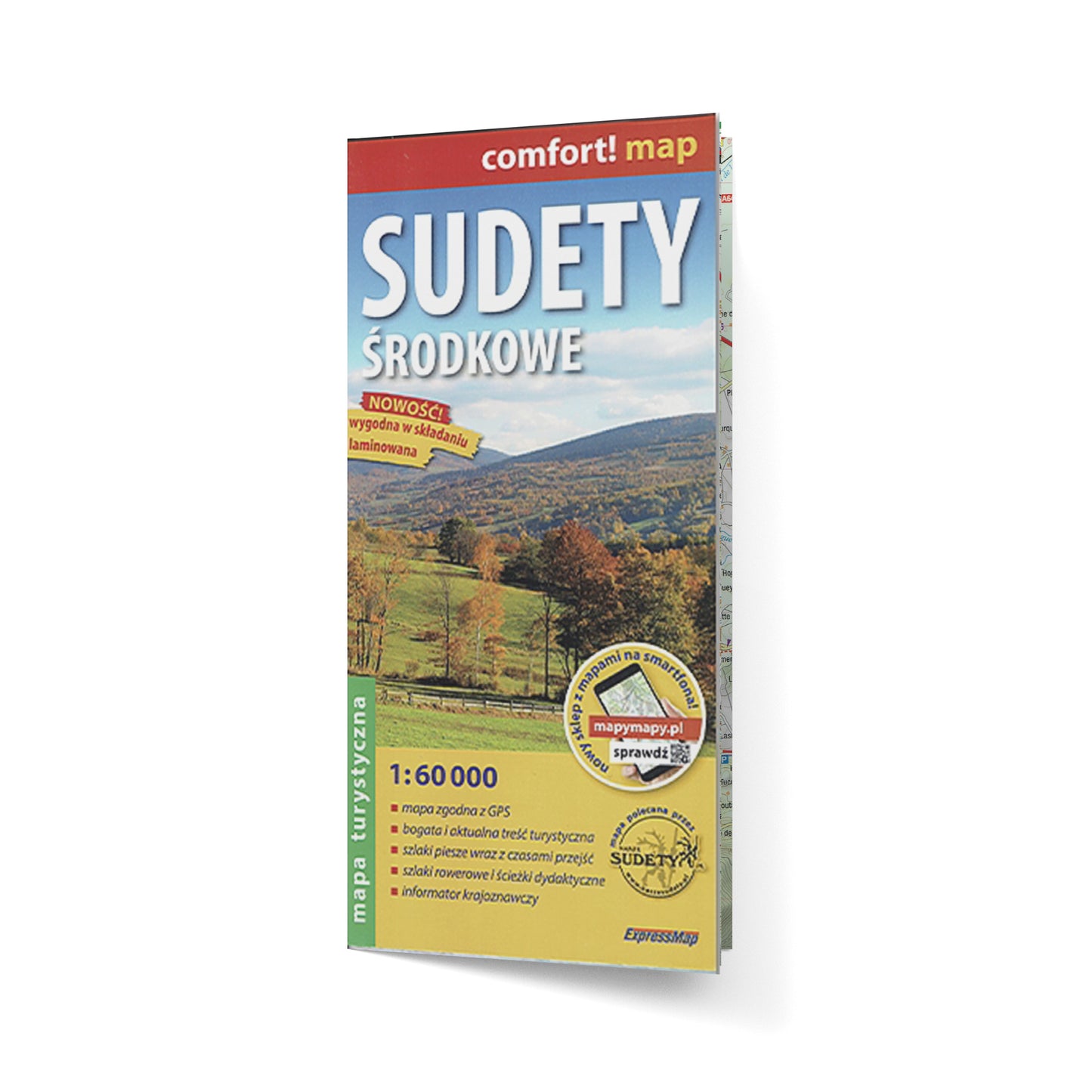 Sudety Środkowe 1:60 000. Laminowana mapa turystyczna