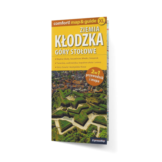 Ziemia Kłodzka, Góry Stołowe. Laminowany Map & Guide XL. 2 w 1 przewodnik i mapa